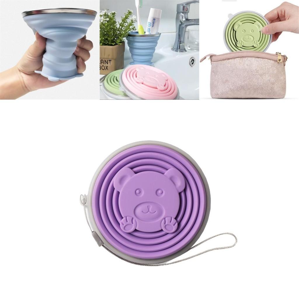 Portable Outdoor Travel Collapsible Silicone Cup Candy Colors