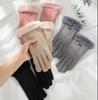 Winter Plush Gloves Thickened Warm Suede Elegant Women's Gloves Touch Screen Gloves Winter