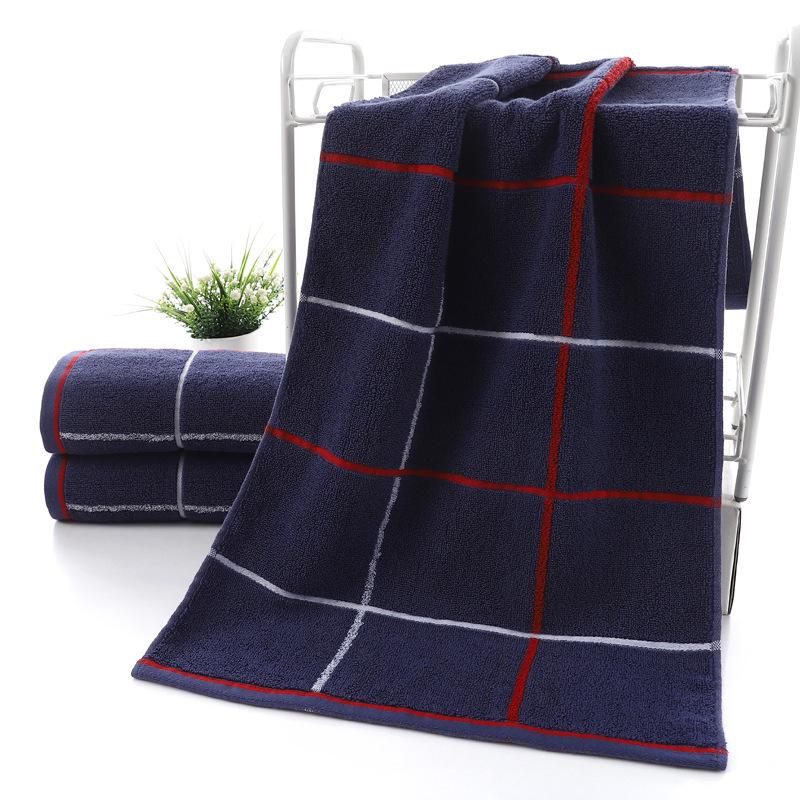 Besticktes Baumwollhandtuch 40×90 für Bad, Sport & Fitness – Langes, Schweißabsorbierendes Streifendesign