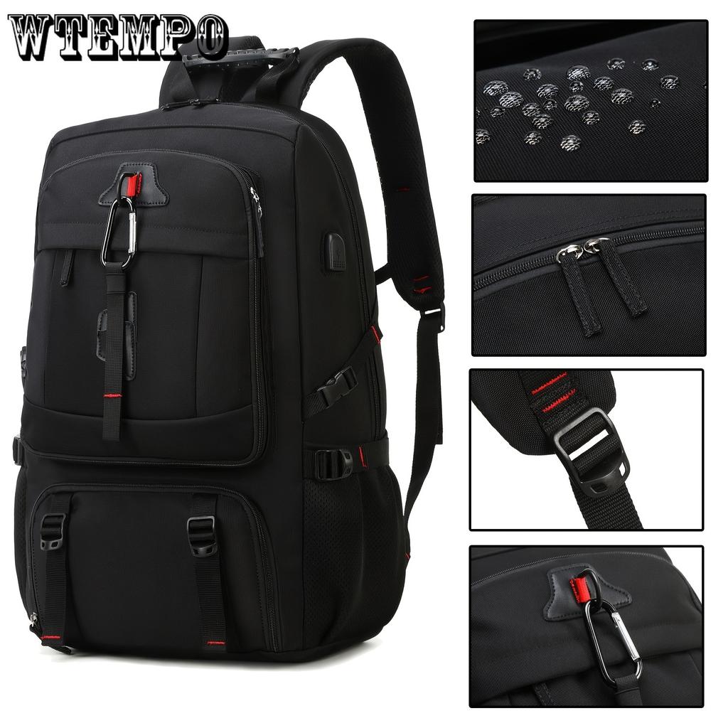 Spacious 17-inch Laptop Backpack For Travel, Camping, And Outdoor Activities, With Separate Compartment For Shoes, Suitable For Both Men And Women.
