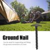 5pcs Nylon Outdoor Camping Trip Tent Peg Ground Nails Screw Nail Stakes (Black)