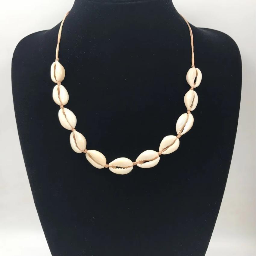 1 Pcs Natural Simple Daily Ladies Gifts Fashion All-match Adjustable Shell Sea Rope Bracelet Necklace Set Jewelry Necklace