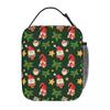 Christmas Hatted Five-Pointed Star Gnome Insulated Lunch Bag for Women Children Portable Food Boxes Thermal Lunch Box Tote