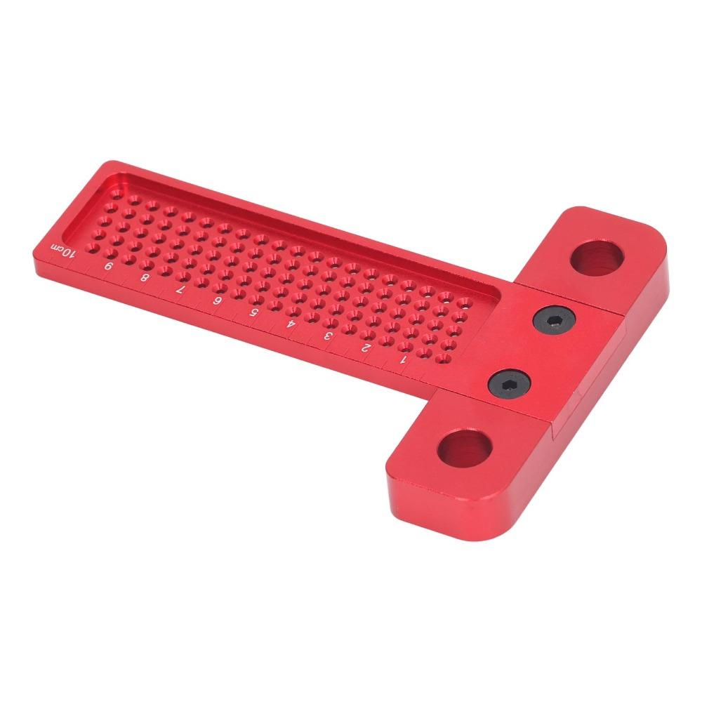 Aluminum Alloy Woodworking Scriber Ruler 100mm Length Precision Line Drawing Ruler  For Carpenters