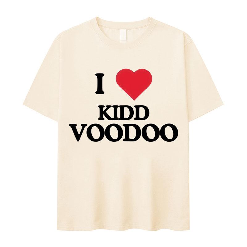 I Love Kidd Voodoo Album Tour 2025 Pattern Tshirt Summer Mens Women Hiphop Classic Pure Cotton Hot Sale Pop Tshirt Teenagers