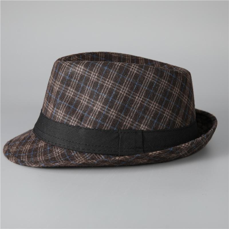 Dad Hat Men'S Autumn And Winter Outdoor Warm Old Man Top Hat Casual Plaid Jazz Hat In The Elderly Gentleman Hat