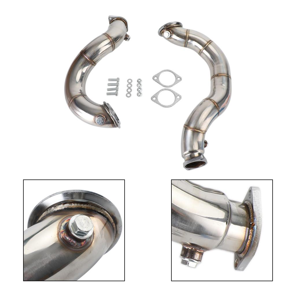 3 Inch Stainless Steel Exhaust Downpipe Pipes Compatible for BMW N54 2007-2011 335i E90 E92