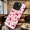 Cherry and Bow Pattern Shockproof Phone Case for Iphone 16 15 14 13 12 11 Pro Max/Mini Anti-Scratch Premium Hard Cover