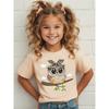 Summer Fashion Girls' Short Sleeve T-Shirt with Leopard Print and Owl Cartoon Pattern Casual Top NYDX6083