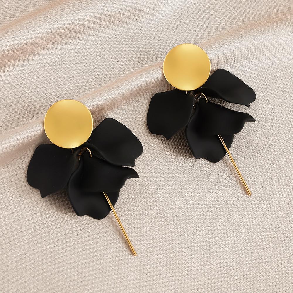 Pinkdudu Rose Flower Petal Drop Earrings Resin Gradient Color Flower Earrings Women Jewelry PD2382PD2382