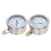 Vacuum Pressure Gauge YN-60 Dual Scale Pressure Gauge Meter 1/4in NPT Dual Scale Stainless Steel Test Meter for Water Oil