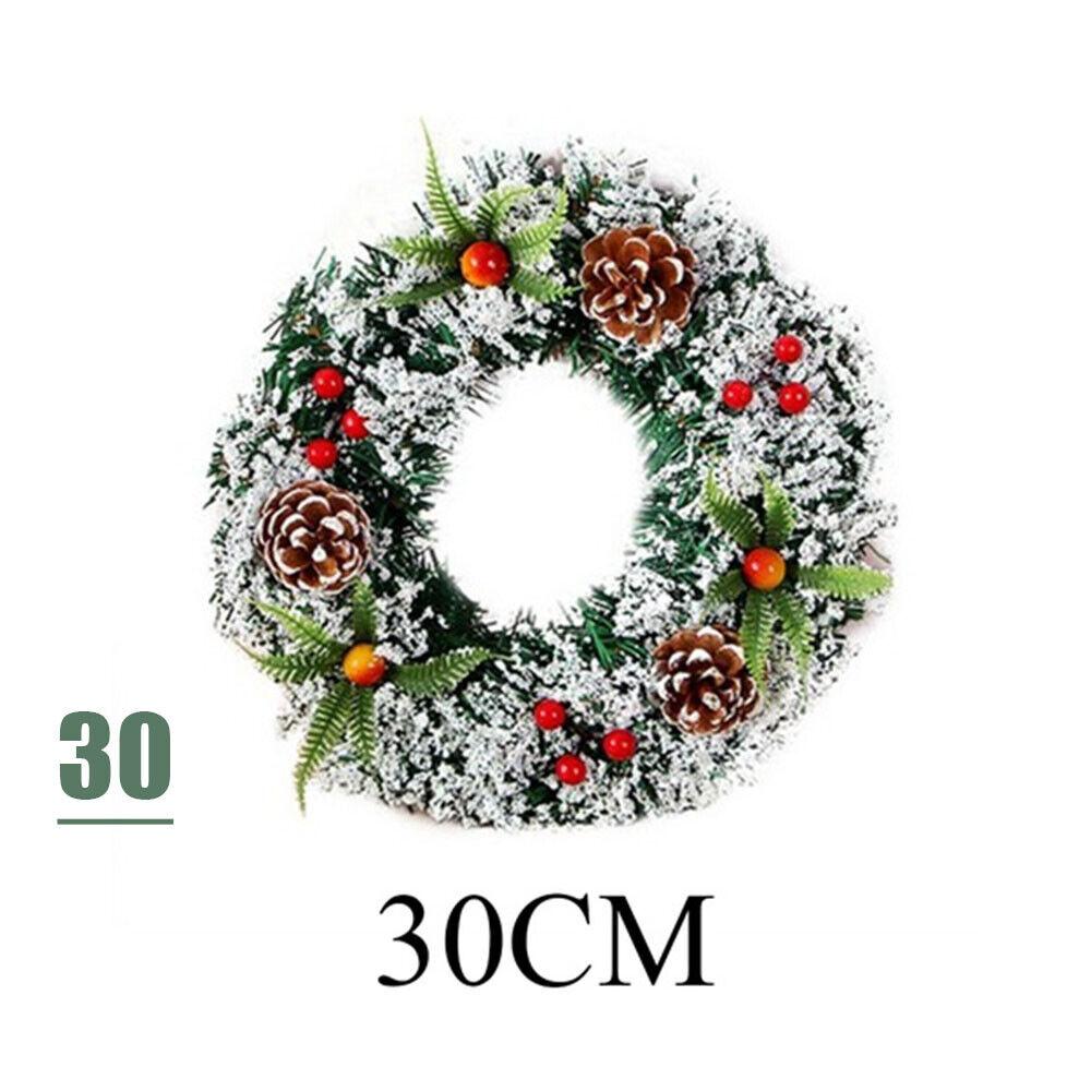 

Рождественские украшения 20/30/40 см Рождественский венок Искусственный венок Дверь висит Dia.30cm