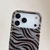 Bling Glitter Zebra Stripes Print Shiny IMD Back Cover For iPhone 13 14 15 16 17 Pro Max Phone Case