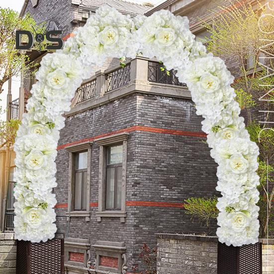 Simulated Flowers Combo Artificial Flowers In Rows Realistic Faux Silk Flowers with Back Frame for DIY Wedding Arch Backdrop Party Decor
