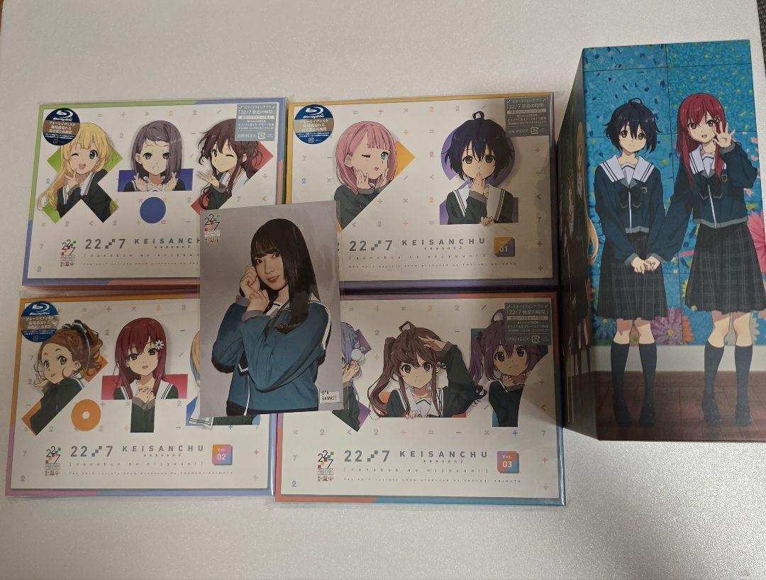 

[USED] 22/7 Keisanchu Season 2 Blu-ray all 4 volumes with BOX Nananiji