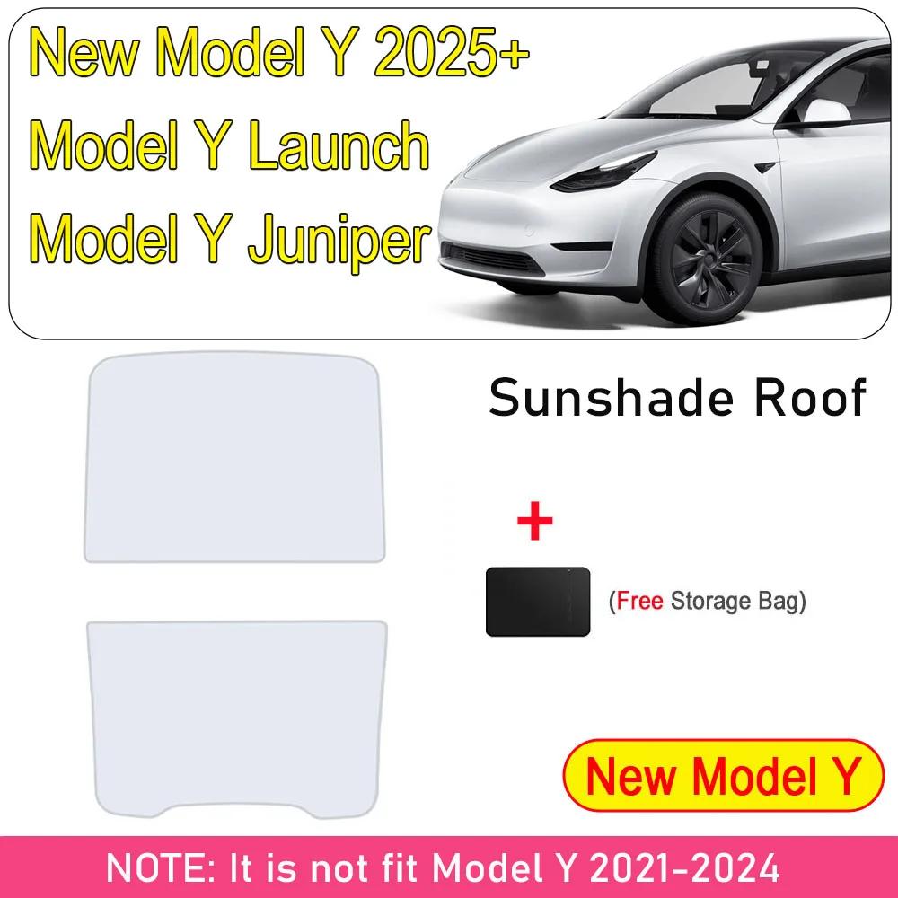 Sunshades For Tesla 2026 Model Y Juniper Launch Model 3 Highland Sunroof Ice Cloth Buckle Sun Roof Glass Skylight Accessories