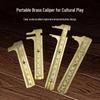 Portable Retro-Style Mini Vernier Caliper: Double-Scale Brass Ruler