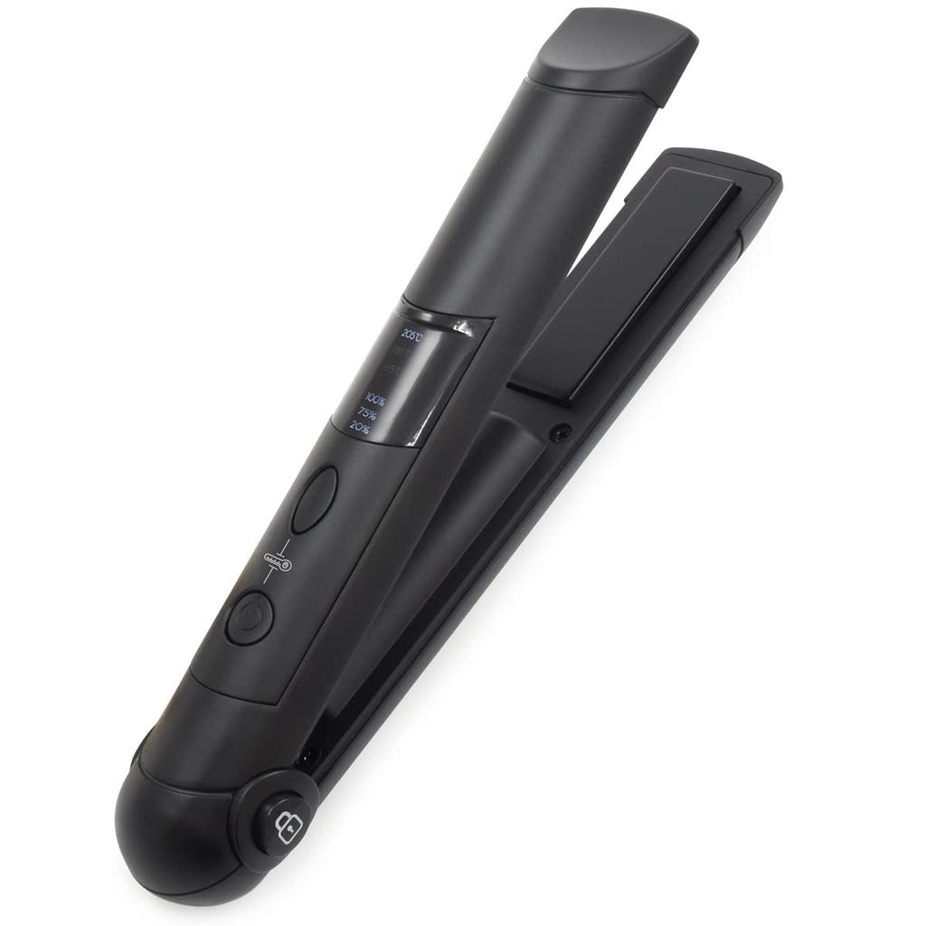 PLATA Cordless Mini Straightening USB 3 Temperature Ideal for Iron, Rechargeable, Portable, Lightweight, Compact, Settings, Auto-Shut-Off Function,