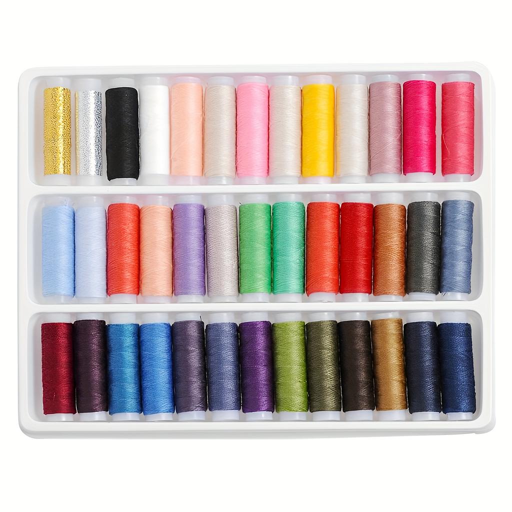 39pcs/box Sewing Thread Kit Colorful Polyester Roll Threads DIY Embroidery Craft Materials Suit for Machine Hand Sewing JXB