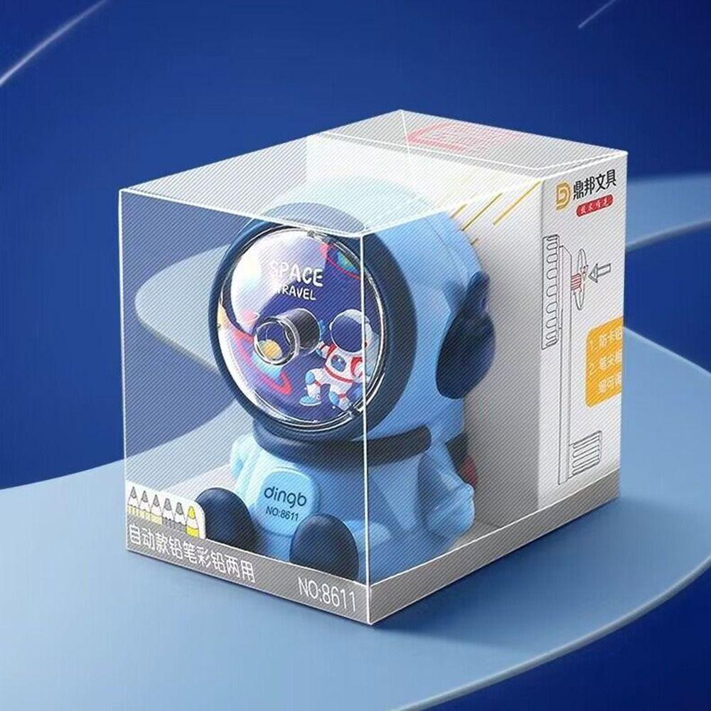 Funny Hand-cranked Astronaut Pencil Sharpener Cartoon Manual Car Sharpener Creative Students Stationery