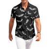 Men's Halloween Printed Short Sleeve Casual Shirt
