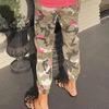 Women's Elastic High Waist Harem Pants Camo Cargo Trousers Casual Pants Military Army Combat Camouflage Sports
