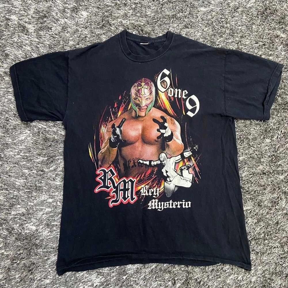 1990 REY MYSTERIO 619 Черная Хлопковая Футболка Унисекс Футболка XXL
