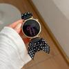 18/20/22mm Polka Dot Bow Nylon Watch Strap with Magnetic Clasp Replacement Band for Women Compatible with Huawei, Samsung Garmin Xiaomi Smart Watch