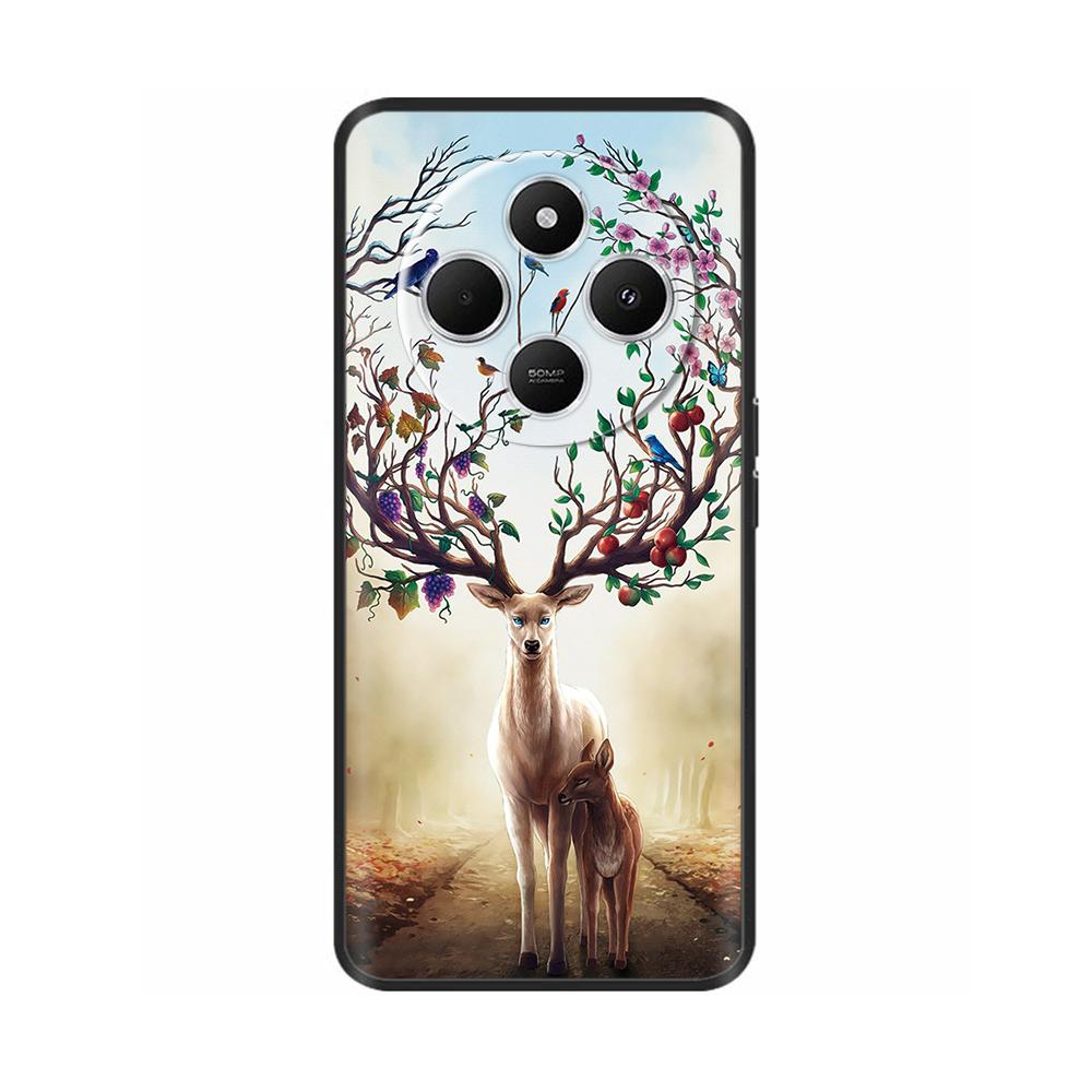 Luxury Painted Case For Redmi 14R 5G Soft Black Silicone Bumper Back Cover for Xiaomi Redmi 14R 14C Cases Funda Shockproof Shell