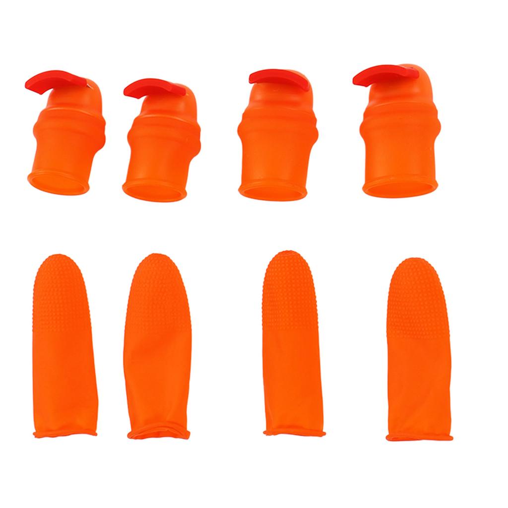 Silicone Thumb Knife Stainless Steel Thumb Knife Picker for Peel Pick Vegetables Pepper Beans