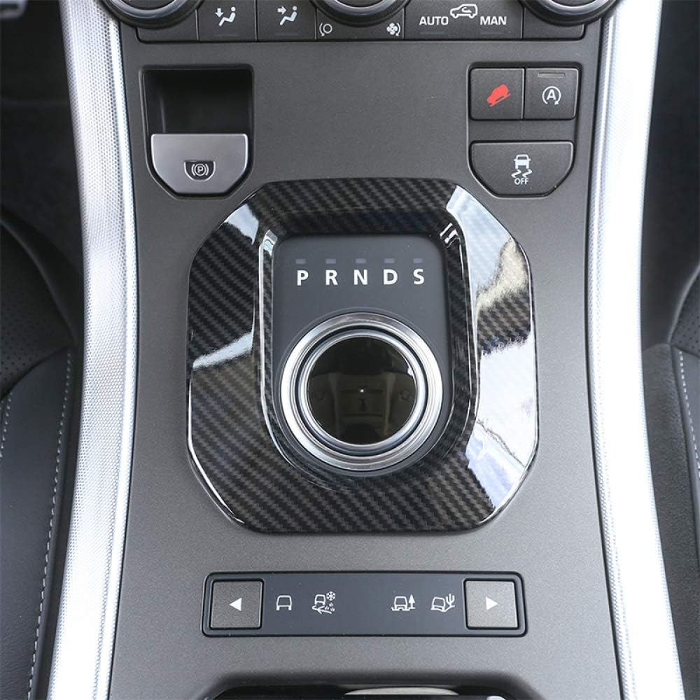 for Land Rover Range Rover Evoque 2012-2017, Carbon Fiber Style ABS Plastic Gear Shift Frame Cover Trim Car Accessories