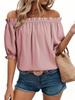 Camicia Bardot con Volant - Nuovi Arrivi Primavera/Estate 2026 per Donna - Stile Europeo & Americano