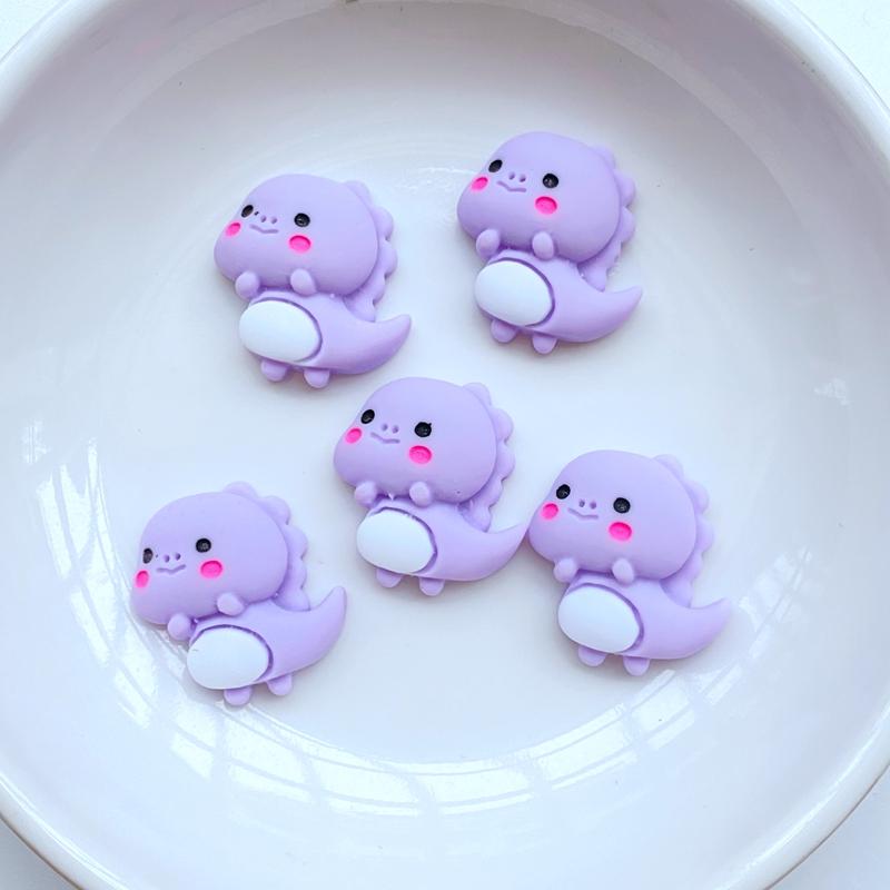 20Pcs New Cute Mini 19*20mm Cartoon Little Dinosaurl Flat Back Resin Scrapbooking DIY Jewelry Craft Decoration Access