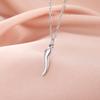 Cazador Red Color Enamel Italian Horn Necklace Gold Color Stainless Steel Necklaces Protection Jewelry Mother's Day Gifts