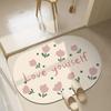 Bathroom absorbent floor mat, diatom mud quick-drying toilet, bathroom door non-slip mat, floor mat, foot mat