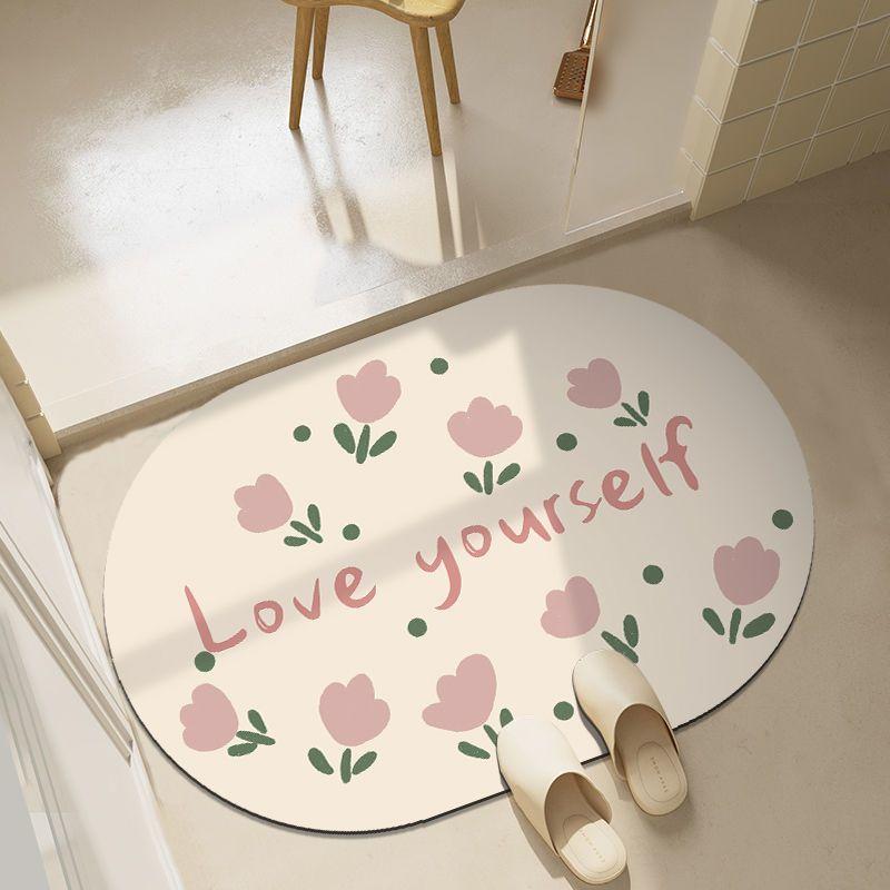 Bathroom absorbent floor mat, diatom mud quick-drying toilet, bathroom door non-slip mat, floor mat, foot mat