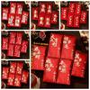 6PCS/Set Goat Pattern 2027 Sheep Year Red Envelopes Hot Stamping Blessings Cash Gift Envelopes Thickened Glitter