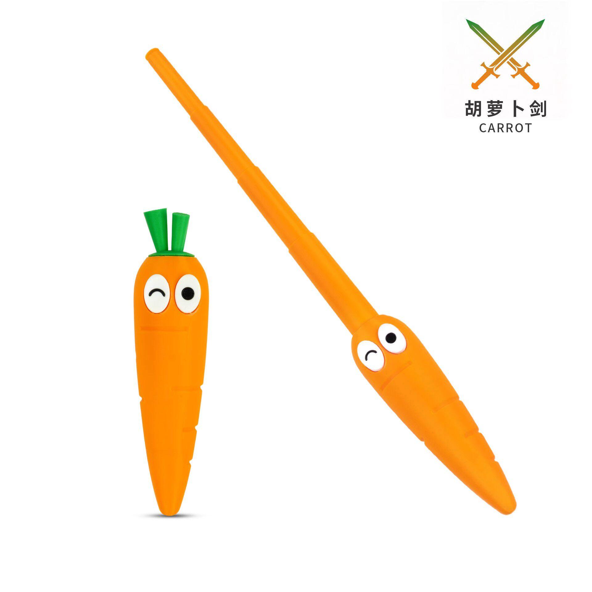 

And Vegetable Fruit Stretching Sword 3D Printing Gravity Spiral Sword Decompression Toy Portable Pendant Children S Cool Gift