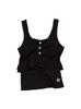 SETUP-EXE Lace Frill Sleeveless / Black