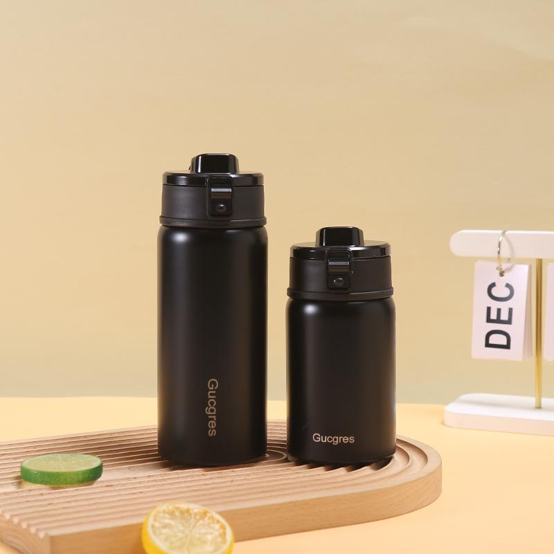 

Термос из нержавеющей стали 316, классификация чая, вакуумная портативная чашка с откидной крышкой, уличная портативная чашка-компаньон 350ml чёрный