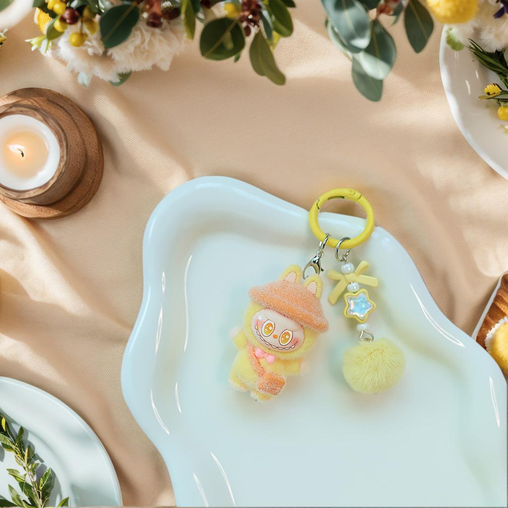 

Милый флокированный брелок, аксессуар, подвеска, трехмерный, креативный, личность, сделай сам, смола, девичье сердце, украшение для сумки