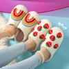 Pattern fruit cotton slippers couple autumn and winter 2025 new indoor home thick-soled warm and non-slip family shoes