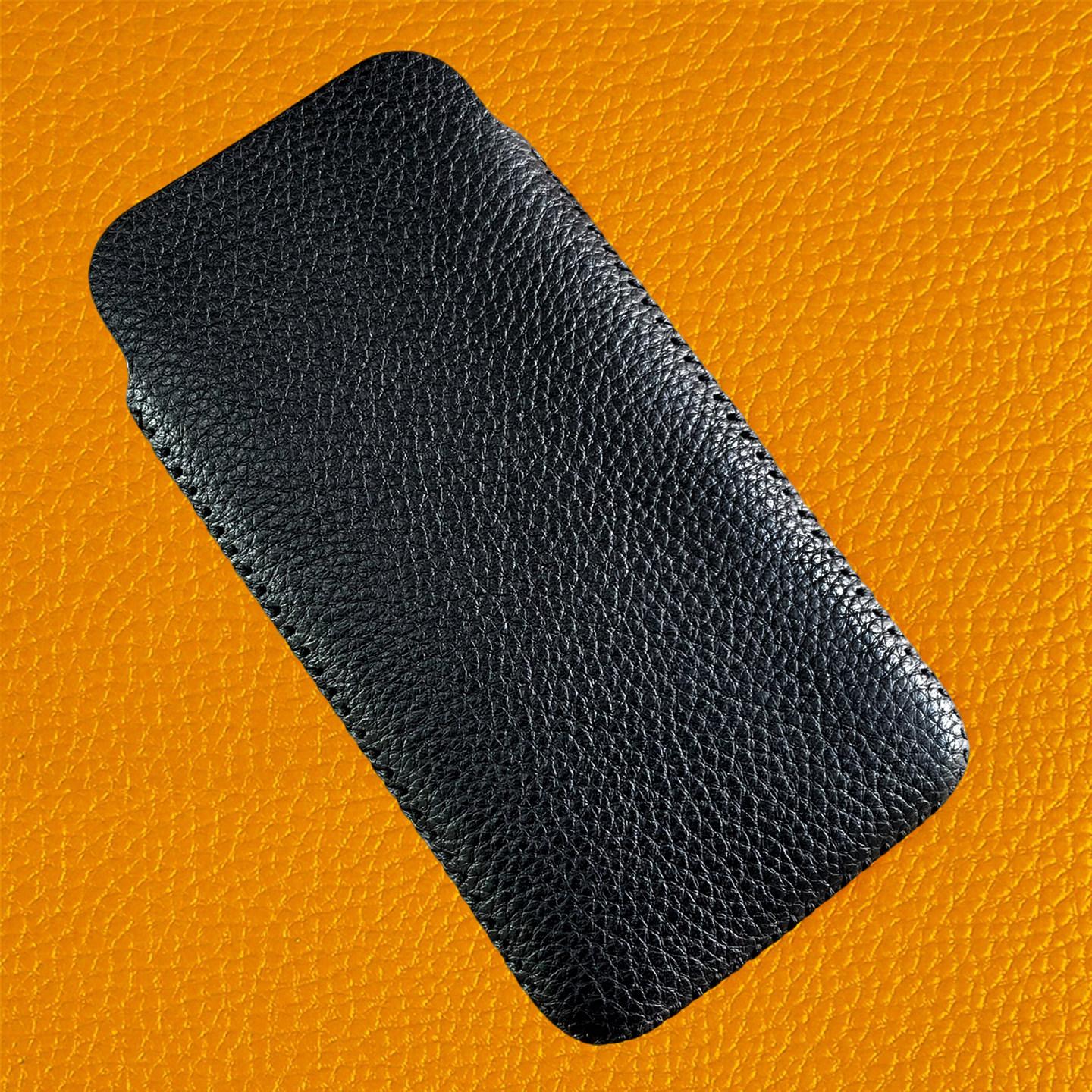 Real Leather Pull Sleeve Pouch Phone