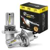 HI-LINE H4 LED Headlight, Compatible with Vehicle Inspection, H4 Hi Lo LED Bulb, Set