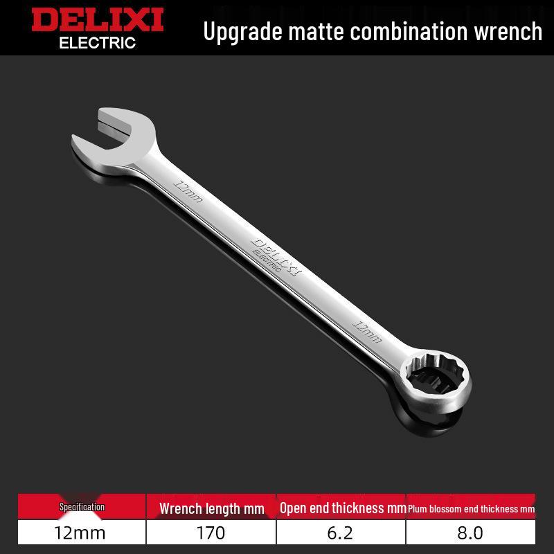 Delixi No. 10-13 Open-End Box-End Double-Ended Wrench Set