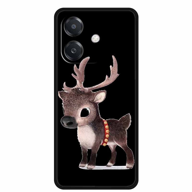 Para OPPO A3 / A3x 5G Funda 6.67" Funda Negra Silicona Suave Funda para Teléfono Para OPPO A3x A3 5G Funda Trasera A 3x A 3 x A3 x Dibujos Animados