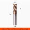 Taiwan 60° Tungsten Carbide 4-Flute Coated End Mill for Steel CNC Machining