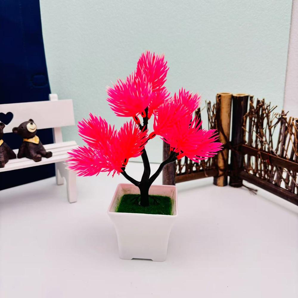 Pine Bonsai Garden Ornament With Faux Tree For Home Decor And Hotel Lobby