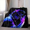 1Pc Neon Michael Jackson Pose Flannel Blanket, Soft And Comfortable, Casual Warm, Camping Travel, Christmas, Halloween Xmas Gift L1535