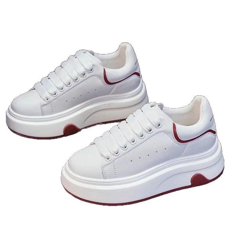 Plateau Damen Herbst neu vielseitige Mode atmungsaktive Muffinsohle lässige Sportschuhe Board Schuhe